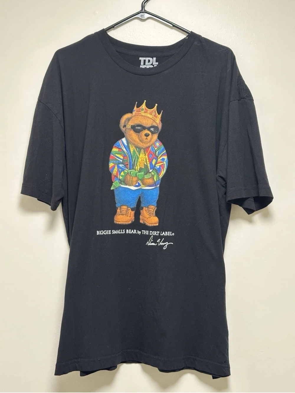 The Dirt Label Biggie Smalls Bear Graphic T-Shirt Black XXL Notorious BIG